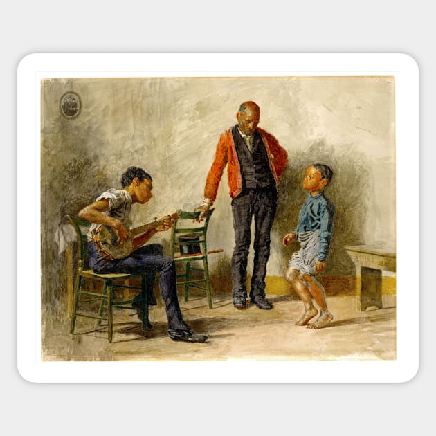 The Dancing Lesson 1878, Thomas Eakins Sticker by rocketshipretro